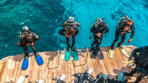 Diving on a private yacht charter