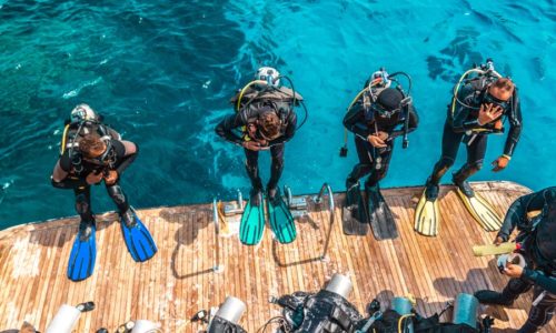 Diving on a private yacht charter