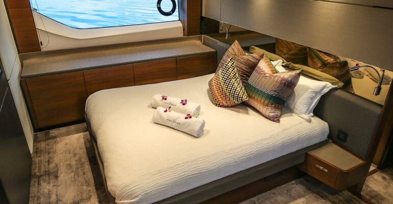Private Yacht Charter Phuket: Princess S65 master cabin