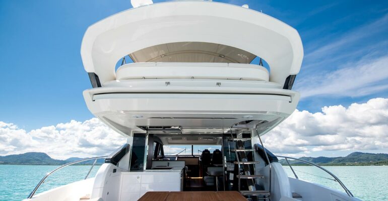 Private Yacht Charter Phuket: Princess S65 cockpit